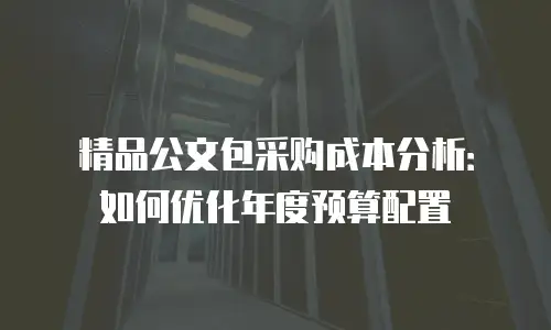 精品公文包采购成本分析：如何优化年度预算配置