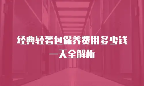 经典轻奢包保养费用多少钱一天全解析