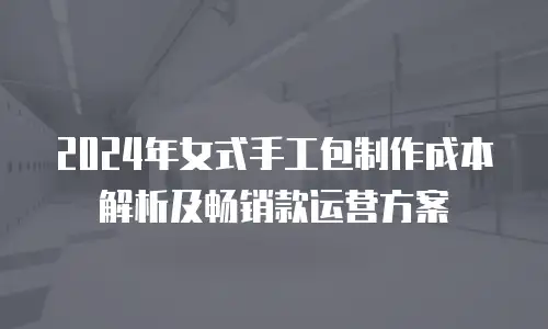 2024年女式手工包制作成本解析及畅销款运营方案