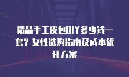 精品手工皮包DIY多少钱一套？女性选购指南及成本优化方案