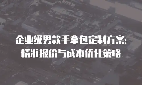 企业级男款手拿包定制方案：精准报价与成本优化策略