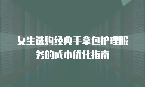 女生选购经典手拿包护理服务的成本优化指南