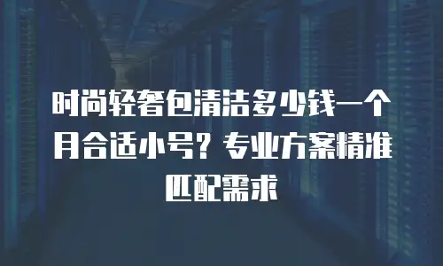 时尚轻奢包清洁多少钱一个月合适小号？专业方案精准匹配需求