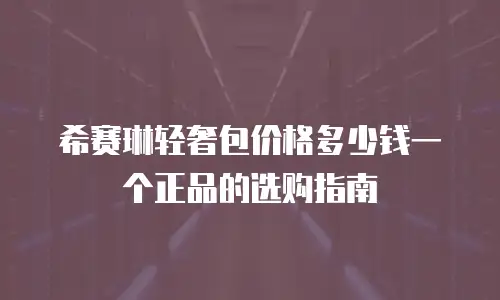 希赛琳轻奢包价格多少钱一个正品的选购指南