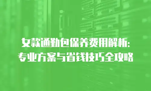 女款通勤包保养费用解析：专业方案与省钱技巧全攻略