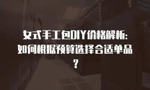 女式手工包DIY价格解析：如何根据预算选择合适单品？