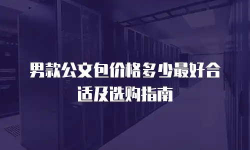 男款公文包价格多少最好合适及选购指南