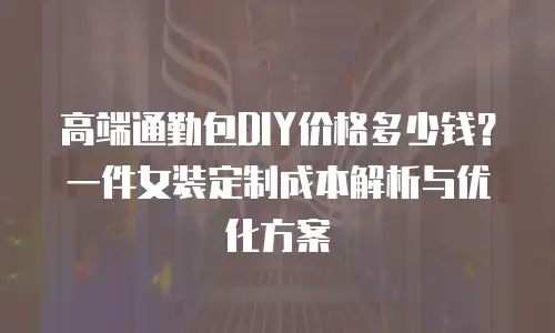 高端通勤包DIY价格多少钱？一件女装定制成本解析与优化方案