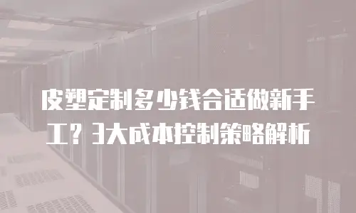 皮塑定制多少钱合适做新手工？3大成本控制策略解析