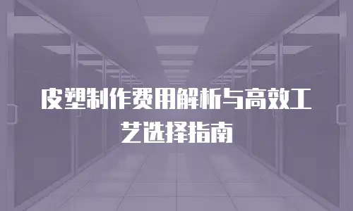 皮塑制作费用解析与高效工艺选择指南