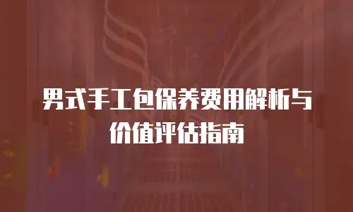 男式手工包保养费用解析与价值评估指南
