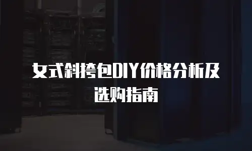 女式斜挎包DIY价格分析及选购指南