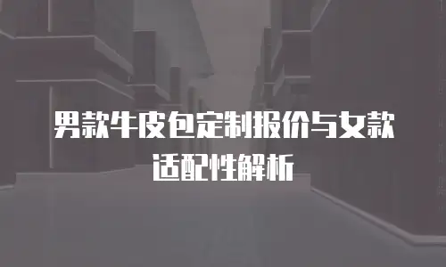男款牛皮包定制报价与女款适配性解析