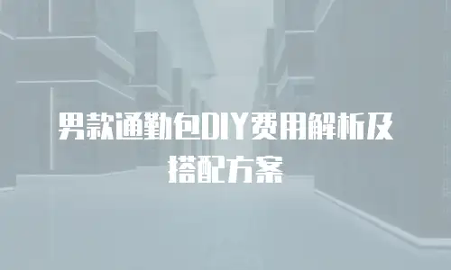 男款通勤包DIY费用解析及搭配方案
