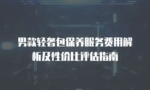 男款轻奢包保养服务费用解析及性价比评估指南