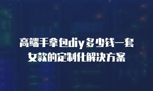 高端手拿包diy多少钱一套女款的定制化解决方案