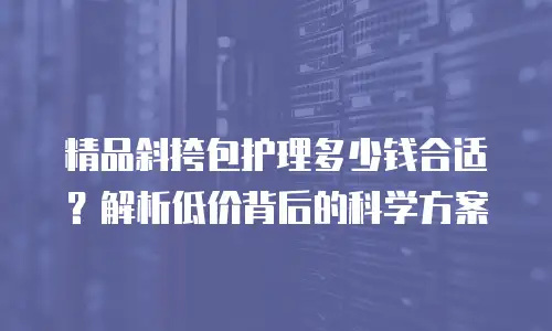 精品斜挎包护理多少钱合适？解析低价背后的科学方案
