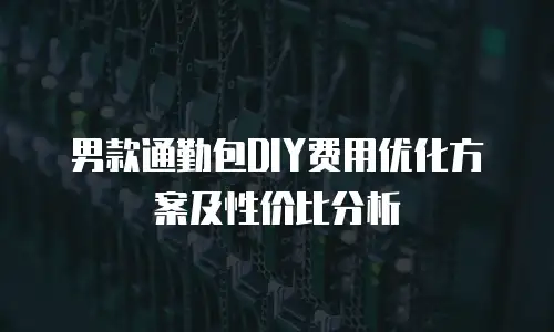 男款通勤包DIY费用优化方案及性价比分析