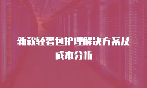 新款轻奢包护理解决方案及成本分析