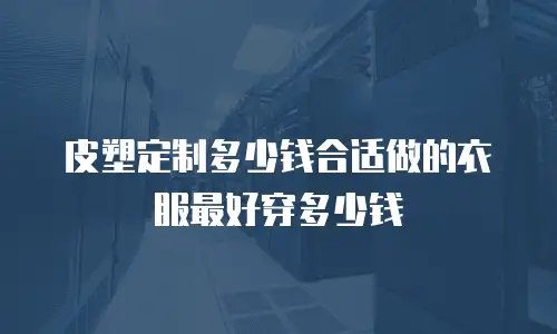皮塑定制多少钱合适做的衣服最好穿多少钱
