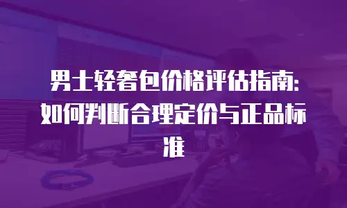 男士轻奢包价格评估指南：如何判断合理定价与正品标准