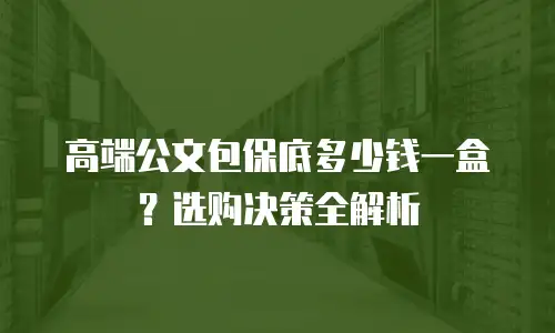 高端公文包保底多少钱一盒？选购决策全解析