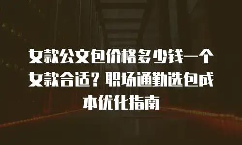 女款公文包价格多少钱一个女款合适？职场通勤选包成本优化指南