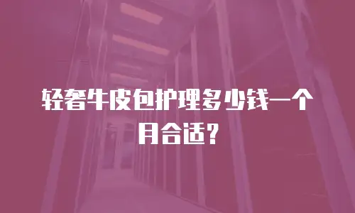 轻奢牛皮包护理多少钱一个月合适？