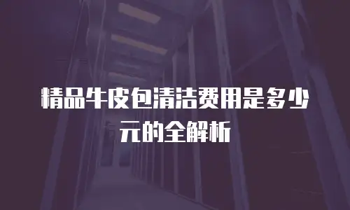 精品牛皮包清洁费用是多少元的全解析