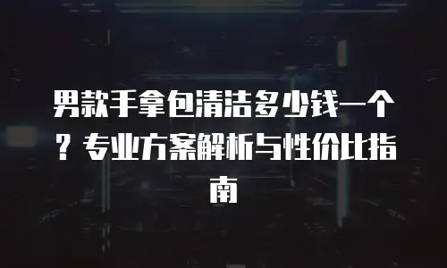 男款手拿包清洁多少钱一个？专业方案解析与性价比指南