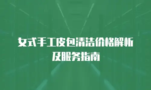 女式手工皮包清洁价格解析及服务指南