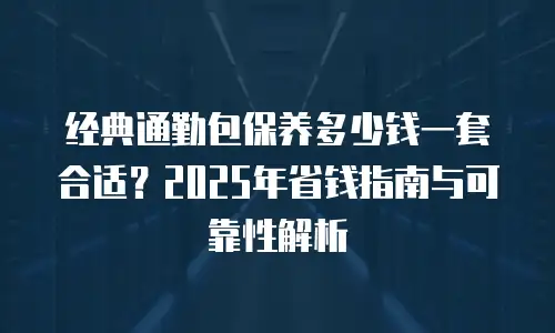 经典通勤包保养多少钱一套合适？2025年省钱指南与可靠性解析