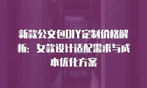 新款公文包DIY定制价格解析：女款设计适配需求与成本优化方案