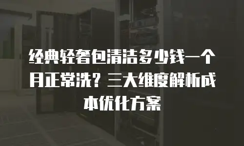 经典轻奢包清洁多少钱一个月正常洗？三大维度解析成本优化方案
