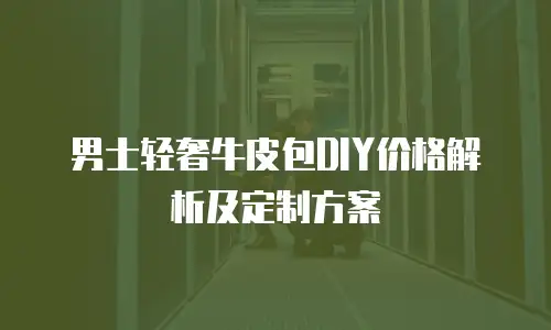 男士轻奢牛皮包DIY价格解析及定制方案