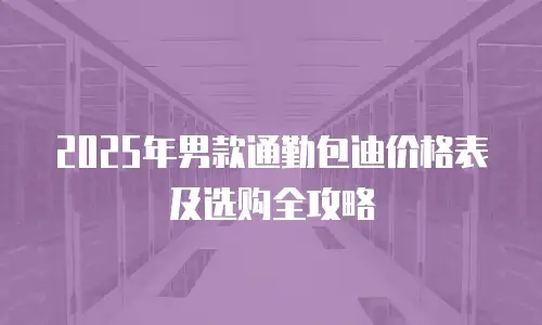 2025年男款通勤包迪价格表及选购全攻略