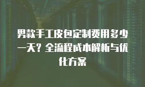 男款手工皮包定制费用多少一天？全流程成本解析与优化方案