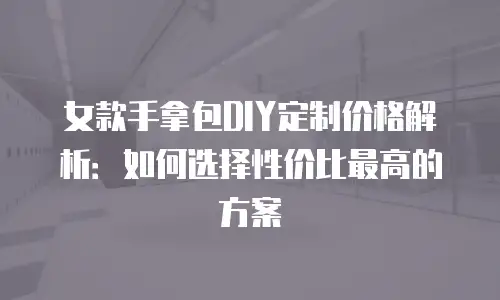 女款手拿包DIY定制价格解析：如何选择性价比最高的方案
