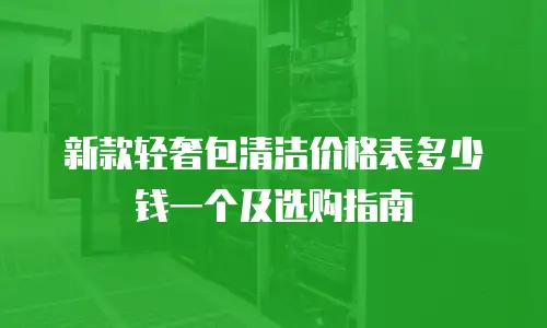 新款轻奢包清洁价格表多少钱一个及选购指南