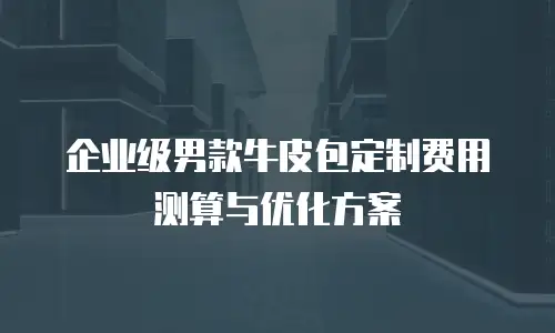 企业级男款牛皮包定制费用测算与优化方案
