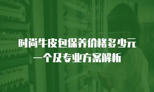 时尚牛皮包保养价格多少元一个及专业方案解析
