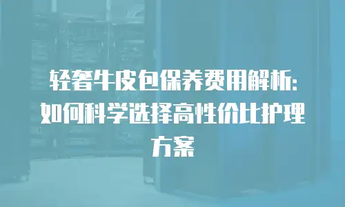 轻奢牛皮包保养费用解析：如何科学选择高性价比护理方案