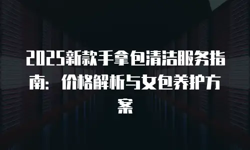 2025新款手拿包清洁服务指南：价格解析与女包养护方案