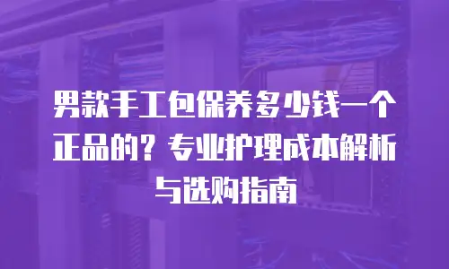 男款手工包保养多少钱一个正品的？专业护理成本解析与选购指南
