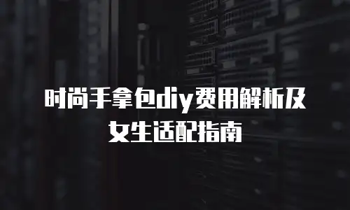 时尚手拿包diy费用解析及女生适配指南