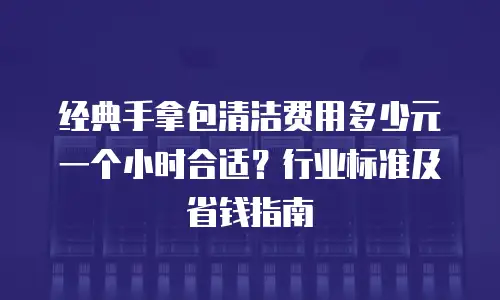 经典手拿包清洁费用多少元一个小时合适？行业标准及省钱指南