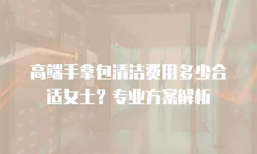 高端手拿包清洁费用多少合适女士？专业方案解析