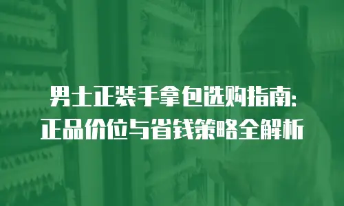 男士正装手拿包选购指南：正品价位与省钱策略全解析