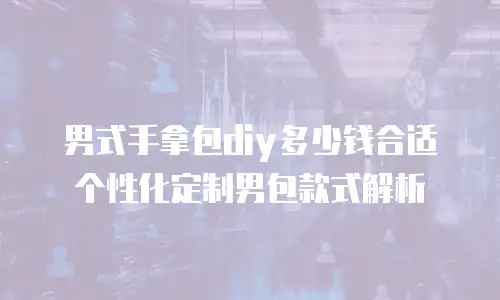 男式手拿包diy多少钱合适 个性化定制男包款式解析