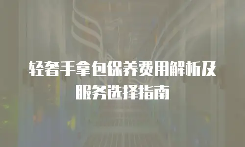轻奢手拿包保养费用解析及服务选择指南